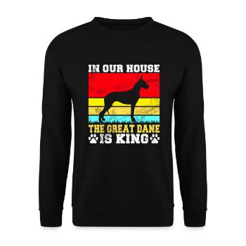 Great Dane Gifts - Unisex Sweatshirt - black - Front - Alina (178cm) & Michal (187cm)