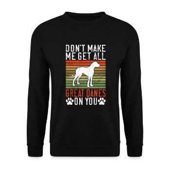 Great Dane Gifts - Unisex Sweatshirt - black - Front - Alina (178cm) & Michal (187cm)