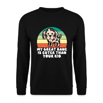 Great Dane Gifts - Unisex Pullover - Schwarz - Vorne - Alina (178cm) & Michal (187cm)