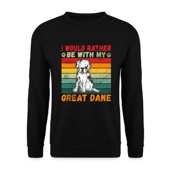 Great Dane Gifts - Unisex Pullover - Schwarz - Vorne - Alina (178cm) & Michal (187cm)