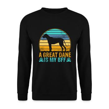 Great Dane Gifts - Unisex Pullover - Schwarz - Vorne - Alina (178cm) & Michal (187cm)
