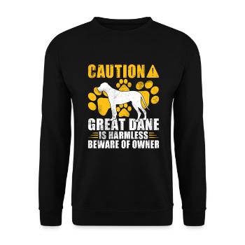 Great Dane Gifts - Unisex Pullover - Schwarz - Vorne - Alina (178cm) & Michal (187cm)