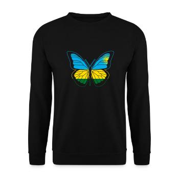Rwanda - Unisex Pullover - Schwarz - Vorne - Alina (178cm) & Michal (187cm)