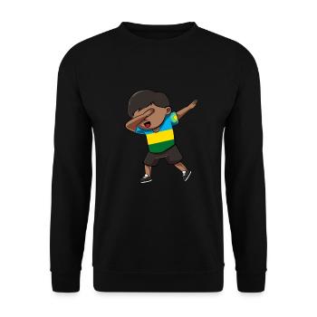 Rwanda - Unisex Pullover - Schwarz - Vorne - Alina (178cm) & Michal (187cm)