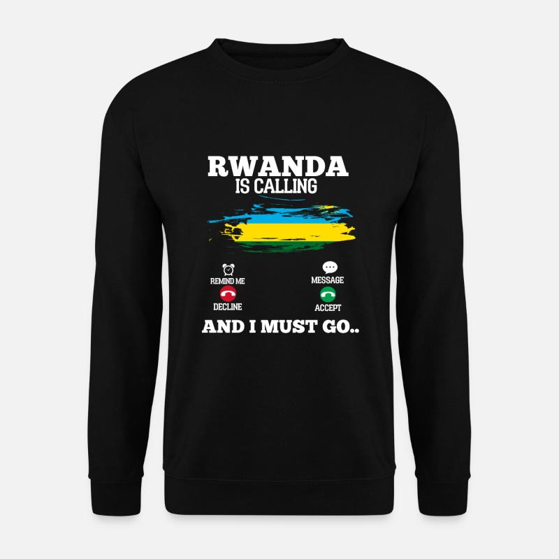 Rwanda - Unisex Pullover - Schwarz