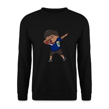 Saint Helena - Unisex Sweatshirt - black - Front - Alina (178cm) & Michal (187cm)