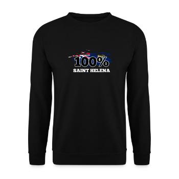 Saint Helena - Unisex Sweatshirt - black - Front - Alina (178cm) & Michal (187cm)