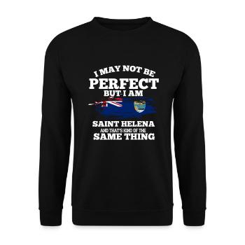 Saint Helena - Unisex Sweatshirt - black - Front - Alina (178cm) & Michal (187cm)
