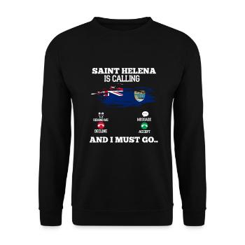 Saint Helena - Unisex Sweatshirt - black - Front - Alina (178cm) & Michal (187cm)