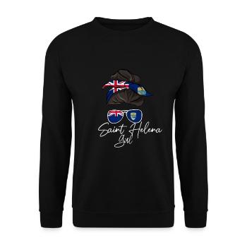 Saint Helena - Unisex Sweatshirt - black - Front - Alina (178cm) & Michal (187cm)