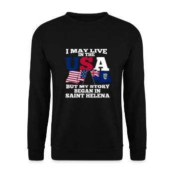 Saint Helena - Unisex Sweatshirt - black - Front - Alina (178cm) & Michal (187cm)