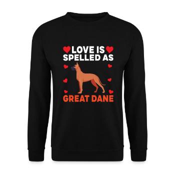 Great Dane Gifts - Unisex Pullover - Schwarz - Vorne - Alina (178cm) & Michal (187cm)