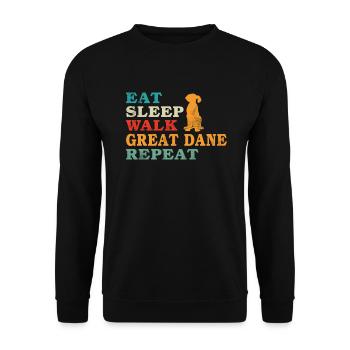 Great Dane Gifts - Unisex Pullover - Schwarz - Vorne - Alina (178cm) & Michal (187cm)