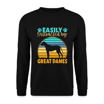 Great Dane Gifts - Unisex Pullover - Schwarz - Vorne - Alina (178cm) & Michal (187cm)