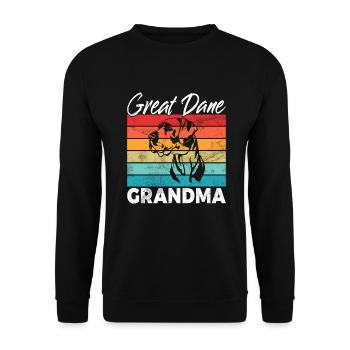 Great Dane Gifts - Unisex Pullover - Schwarz - Vorne - Alina (178cm) & Michal (187cm)