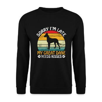 Great Dane Gifts - Unisex Pullover - Schwarz - Vorne - Alina (178cm) & Michal (187cm)