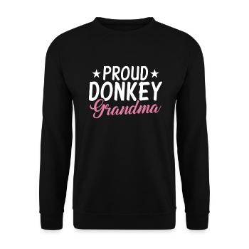 Donkey Lover Gifts - Unisex Pullover - Schwarz - Vorne - Alina (178cm) & Michal (187cm)