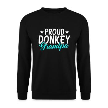 Cadeaux d’amoureux de l’âne - Sweat-shirt Unisexe - noir - Devant - Alina (178cm) & Michal (187cm)