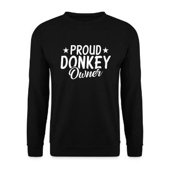 Donkey Lover Gifts - Unisex Pullover - Schwarz - Vorne - Alina (178cm) & Michal (187cm)