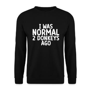 Cadeaux d’amoureux de l’âne - Sweat-shirt Unisexe - noir - Devant - Alina (178cm) & Michal (187cm)