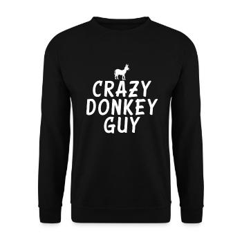 Cadeaux d’amoureux de l’âne - Sweat-shirt Unisexe - noir - Devant - Alina (178cm) & Michal (187cm)
