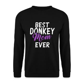 Donkey Lover Gifts - Unisex Pullover - Schwarz - Vorne - Alina (178cm) & Michal (187cm)