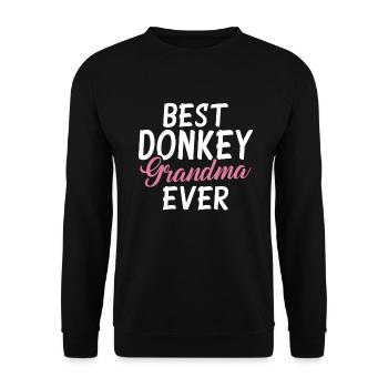 Cadeaux d’amoureux de l’âne - Sweat-shirt Unisexe - noir - Devant - Alina (178cm) & Michal (187cm)