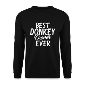 Donkey Lover Gifts - Unisex Pullover - Schwarz - Vorne - Alina (178cm) & Michal (187cm)