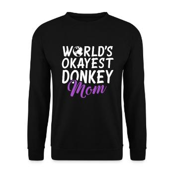 Donkey Lover Gifts - Unisex Pullover - Schwarz - Vorne - Alina (178cm) & Michal (187cm)