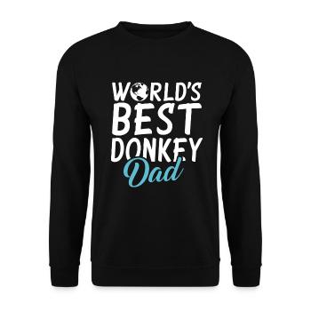 Donkey Lover Gifts - Unisex Pullover - Schwarz - Vorne - Alina (178cm) & Michal (187cm)