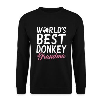 Cadeaux d’amoureux de l’âne - Sweat-shirt Unisexe - noir - Devant - Alina (178cm) & Michal (187cm)