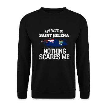 Saint Helena - Unisex Sweatshirt - black - Front - Alina (178cm) & Michal (187cm)
