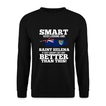 Saint Helena - Unisex Sweatshirt - black - Front - Alina (178cm) & Michal (187cm)