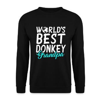 Cadeaux d’amoureux de l’âne - Sweat-shirt Unisexe - noir - Devant - Alina (178cm) & Michal (187cm)
