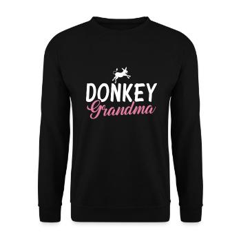 Donkey Lover Gifts - Unisex Pullover - Schwarz - Vorne - Alina (178cm) & Michal (187cm)