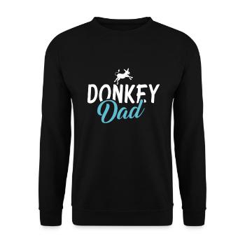 Cadeaux d’amoureux de l’âne - Sweat-shirt Unisexe - noir - Devant - Alina (178cm) & Michal (187cm)