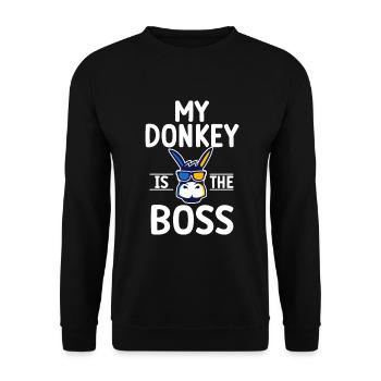 Cadeaux d’amoureux de l’âne - Sweat-shirt Unisexe - noir - Devant - Alina (178cm) & Michal (187cm)