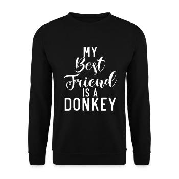 Cadeaux d’amoureux de l’âne - Sweat-shirt Unisexe - noir - Devant - Alina (178cm) & Michal (187cm)