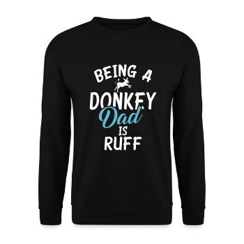 Donkey Lover Gifts - Unisex Pullover - Schwarz - Vorne - Alina (178cm) & Michal (187cm)