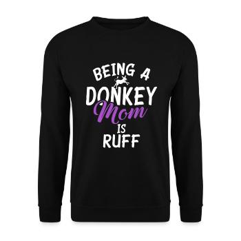 Cadeaux d’amoureux de l’âne - Sweat-shirt Unisexe - noir - Devant - Alina (178cm) & Michal (187cm)