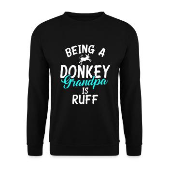 Cadeaux d’amoureux de l’âne - Sweat-shirt Unisexe - noir - Devant - Alina (178cm) & Michal (187cm)
