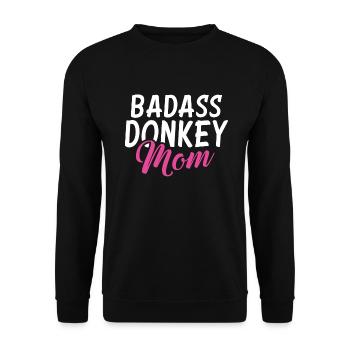 Cadeaux d’amoureux de l’âne - Sweat-shirt Unisexe - noir - Devant - Alina (178cm) & Michal (187cm)