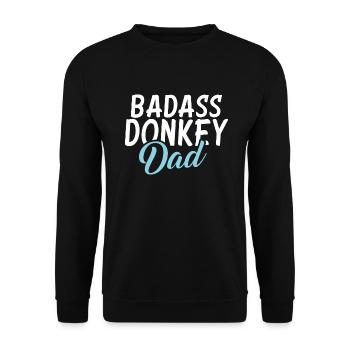Cadeaux d’amoureux de l’âne - Sweat-shirt Unisexe - noir - Devant - Alina (178cm) & Michal (187cm)