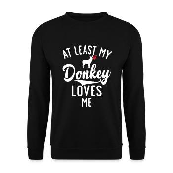 Cadeaux d’amoureux de l’âne - Sweat-shirt Unisexe - noir - Devant - Alina (178cm) & Michal (187cm)