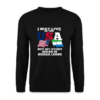 Sierra Leone - Unisex Sweatshirt - black - Front - Alina (178cm) & Michal (187cm)