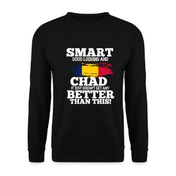 Chad - Unisex Sweatshirt - black - Front - Alina (178cm) & Michal (187cm)