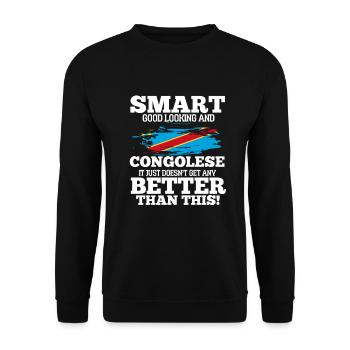 Congo - Unisex Sweatshirt - black - Front - Alina (178cm) & Michal (187cm)