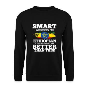 Éthiopie - Sweat-shirt Unisexe - noir - Devant - Alina (178cm) & Michal (187cm)