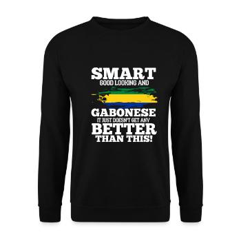 Gabon - Unisex Sweatshirt - black - Front - Alina (178cm) & Michal (187cm)