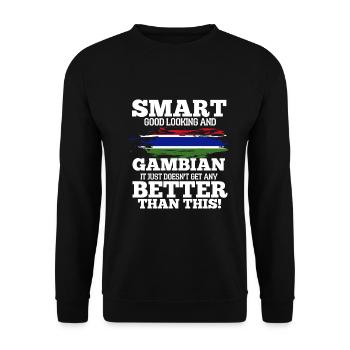 Ghana - Unisex Sweatshirt - black - Front - Alina (178cm) & Michal (187cm)